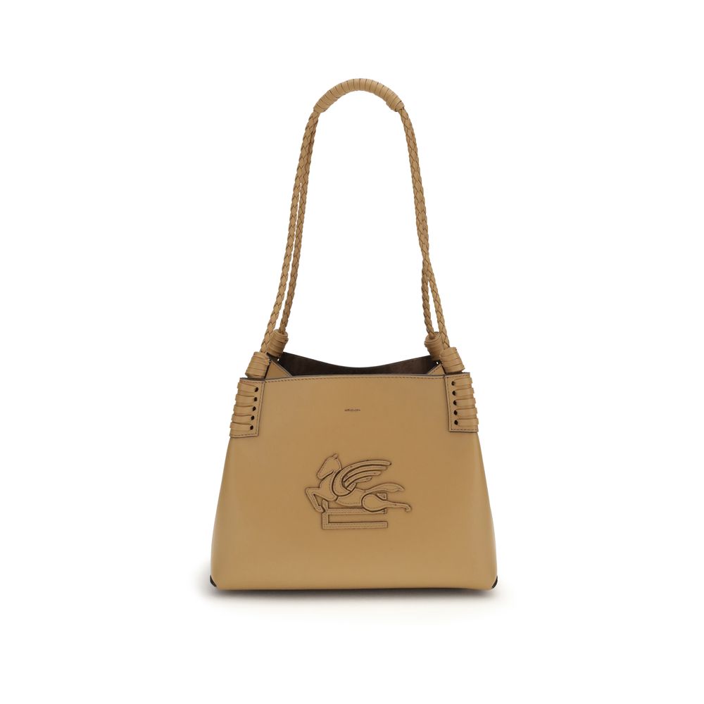 Beige Calf Leather Bos Taurus Shoulder Bag - ventzia