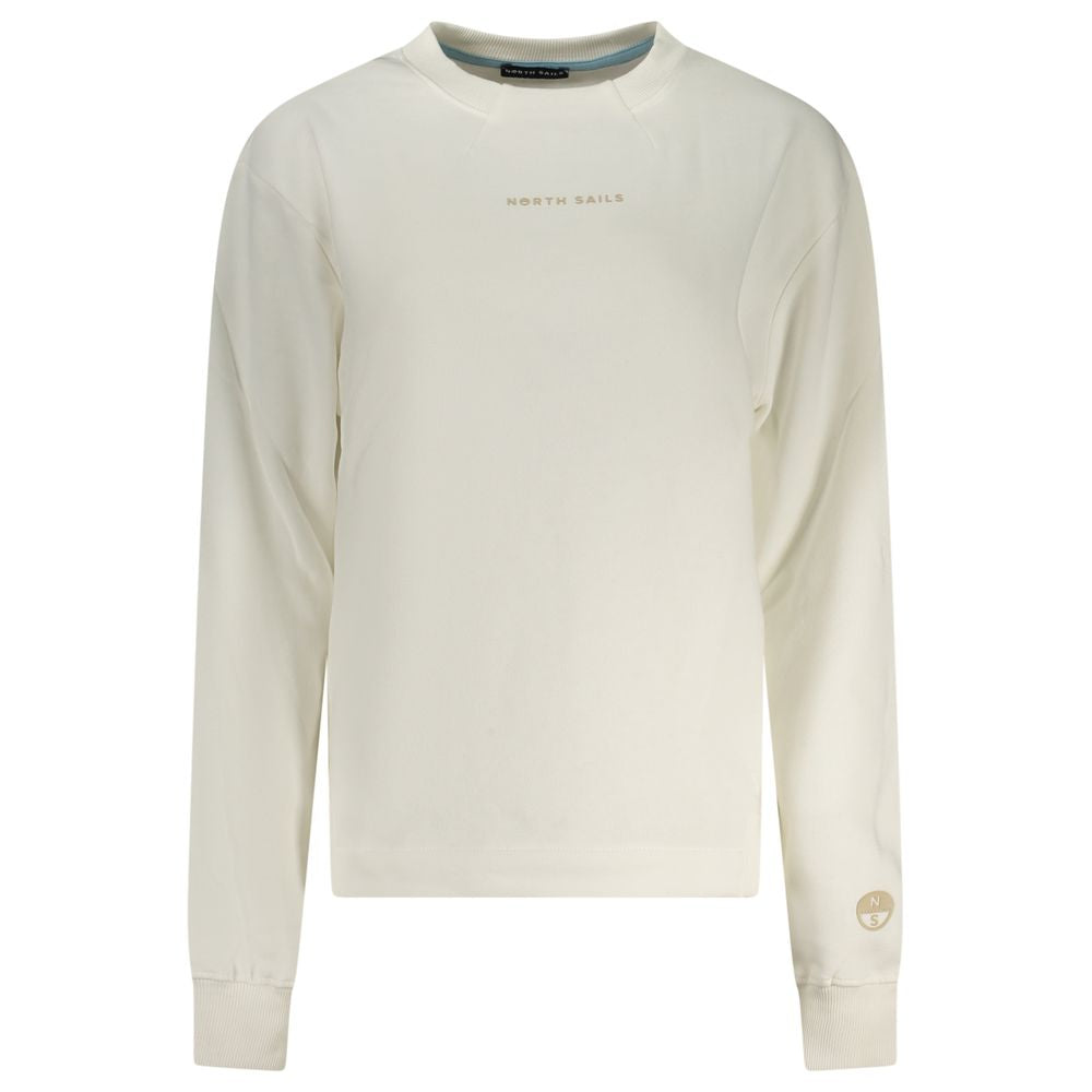 White Cotton Women Sweatshirt - ventzia