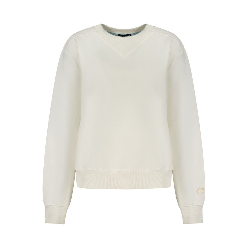Bianco Cotton Women Sweatshirt - ventzia