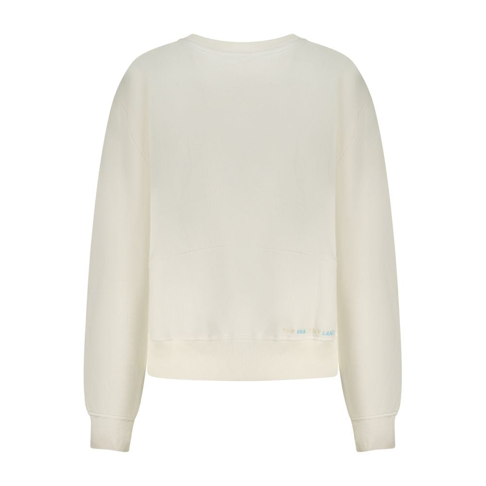 Bianco Cotton Women Sweatshirt - ventzia