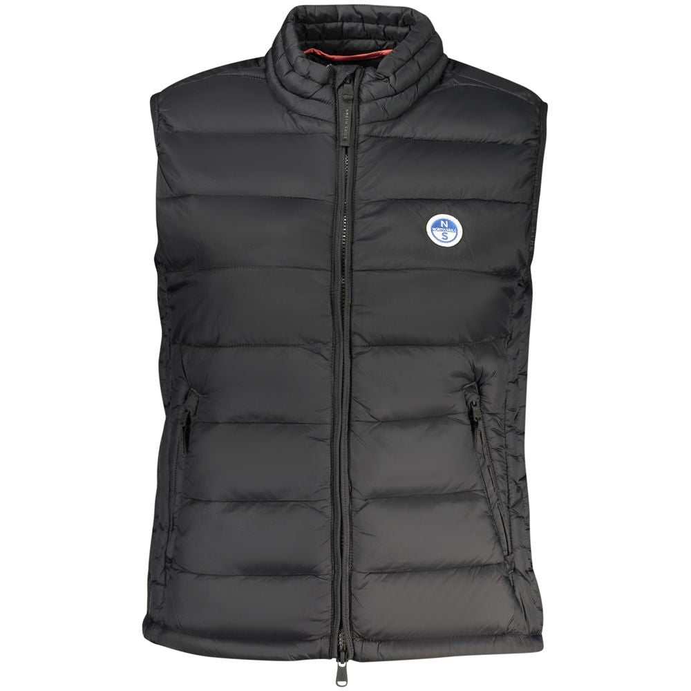 Black Polyester Women's Vest - ventzia