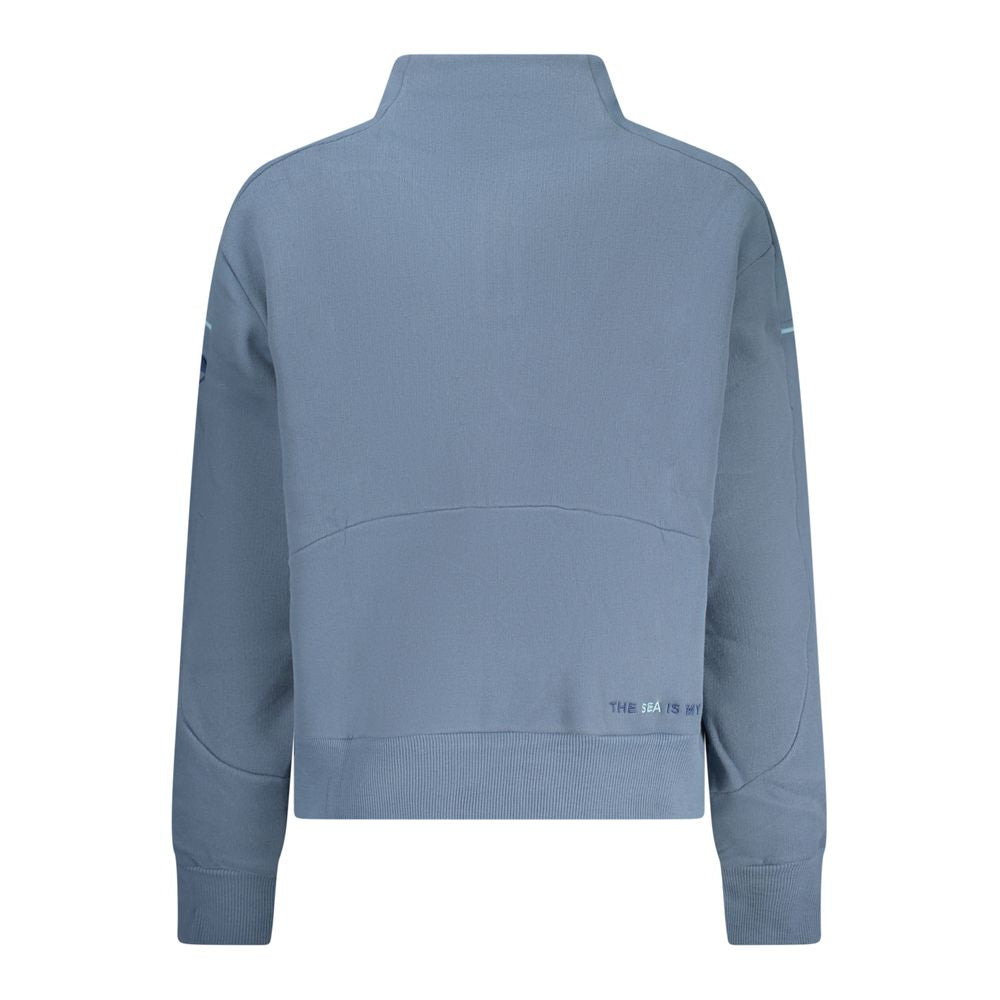 Blue Cotton Women's Sweatshirt - ventzia