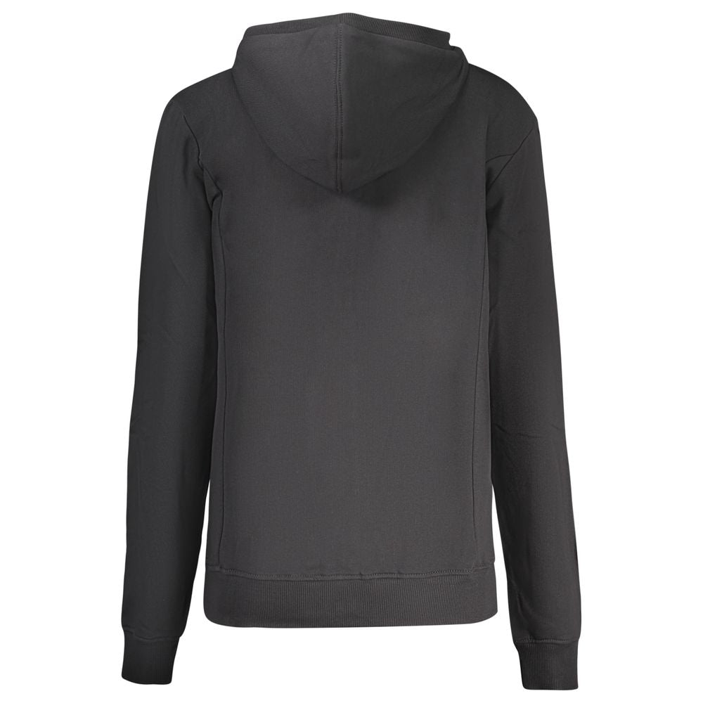 Black Cotton Women Hoodie - ventzia