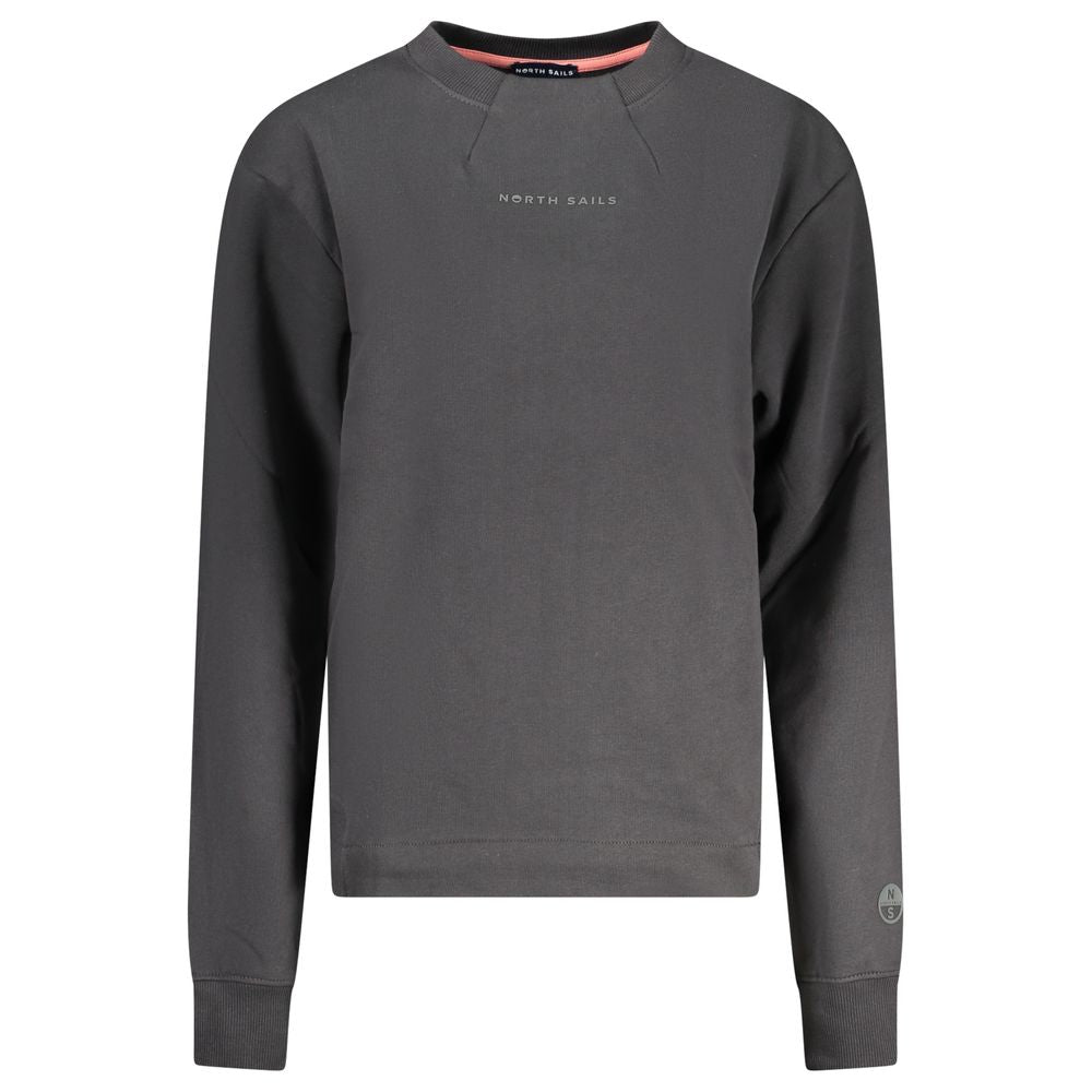 Black Cotton Women Sweatshirt - ventzia