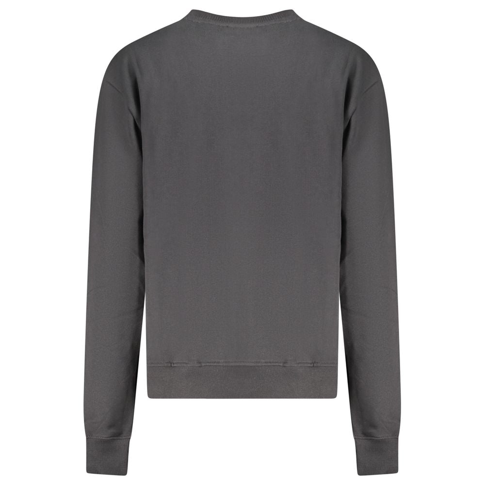 Black Cotton Women Sweatshirt - ventzia