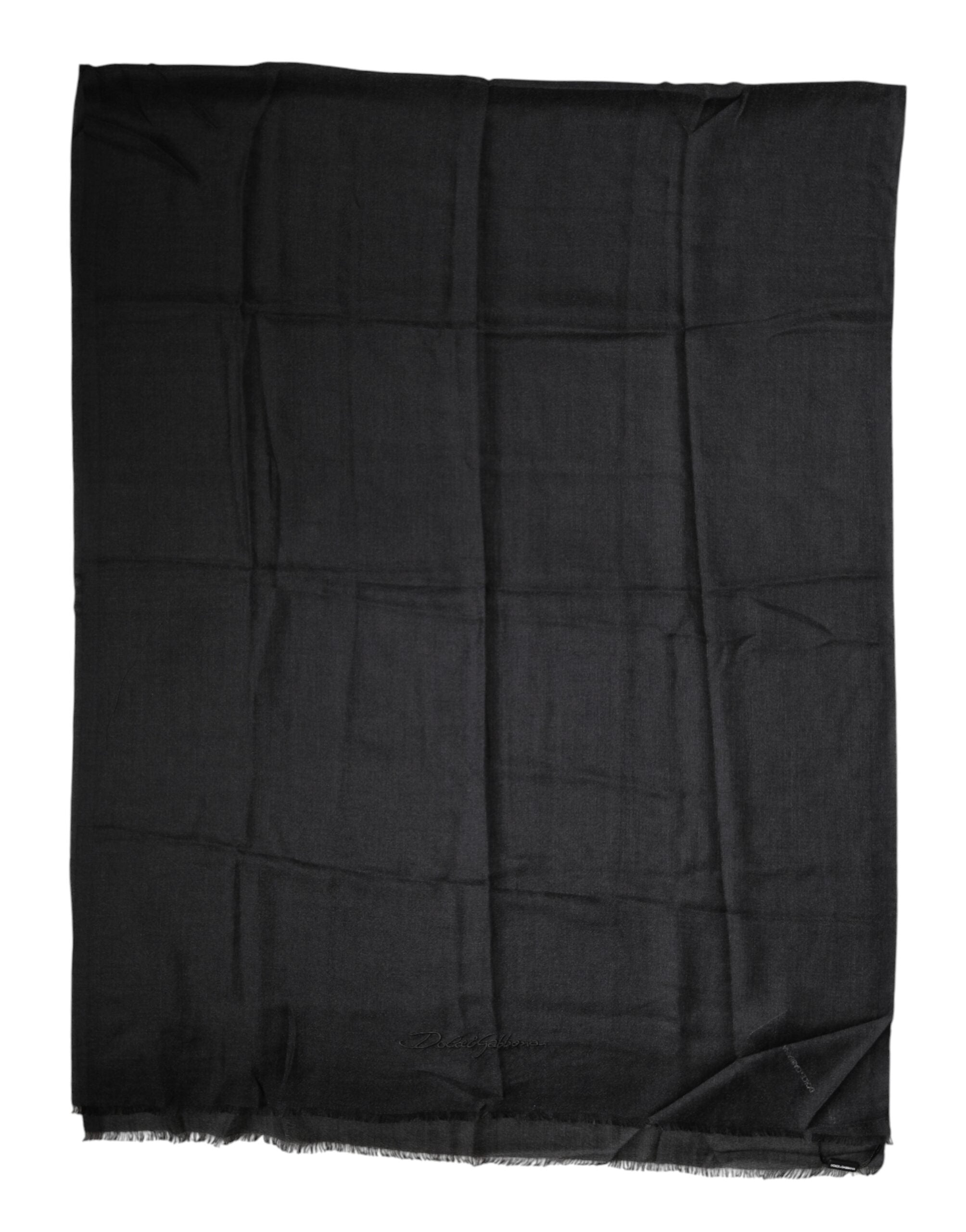 Black Cashmere Knit Neck Wrap Shawl Scarf - ventzia
