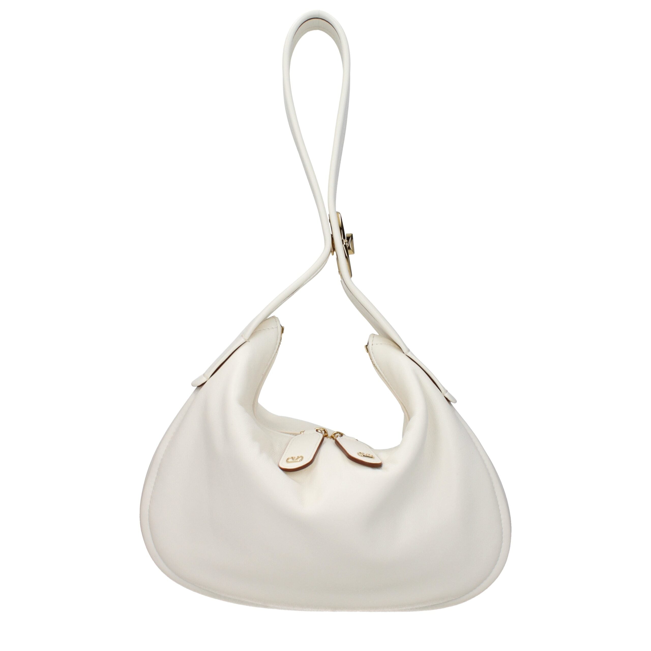 Beige Leather Handbag - ventzia