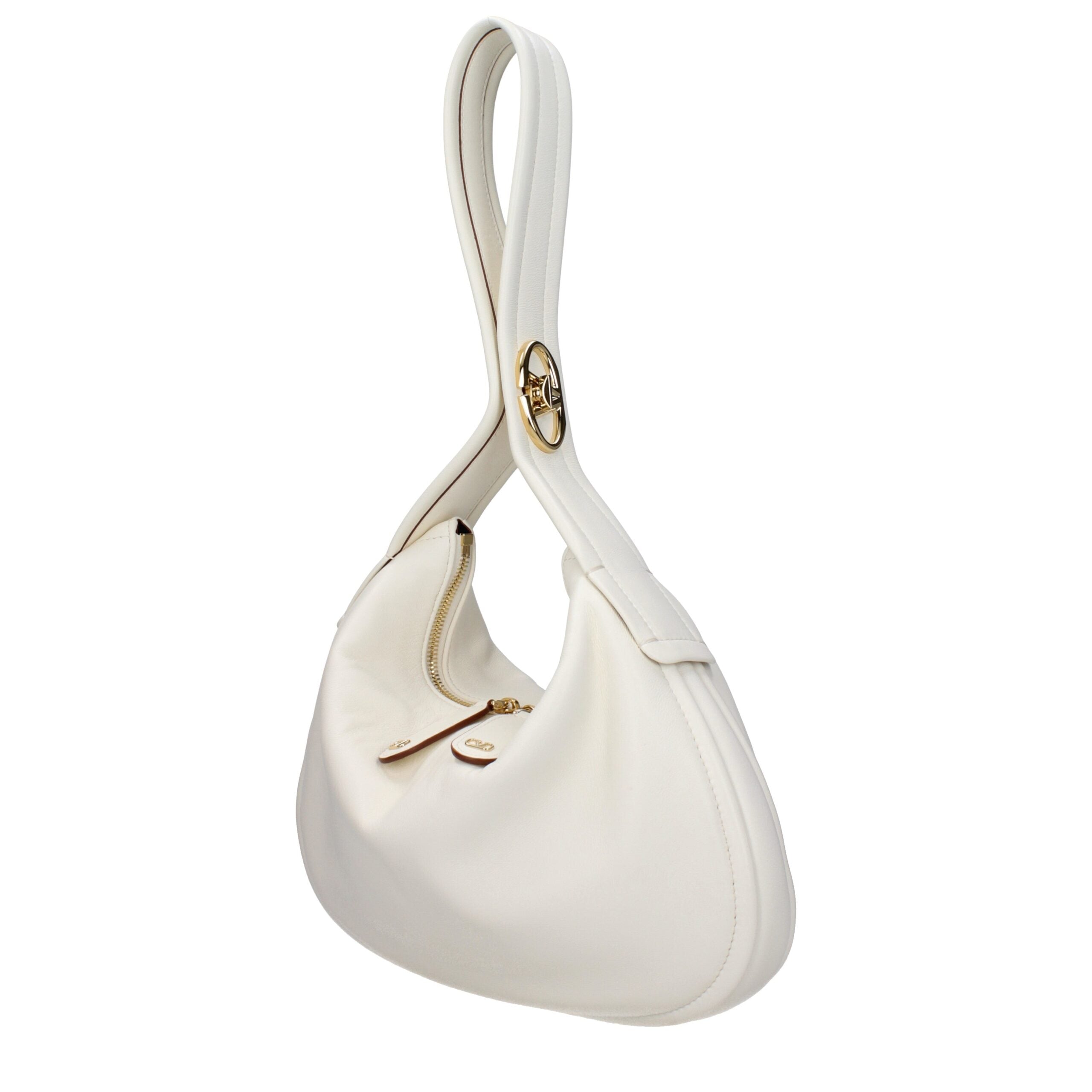 Beige Leather Handbag - ventzia