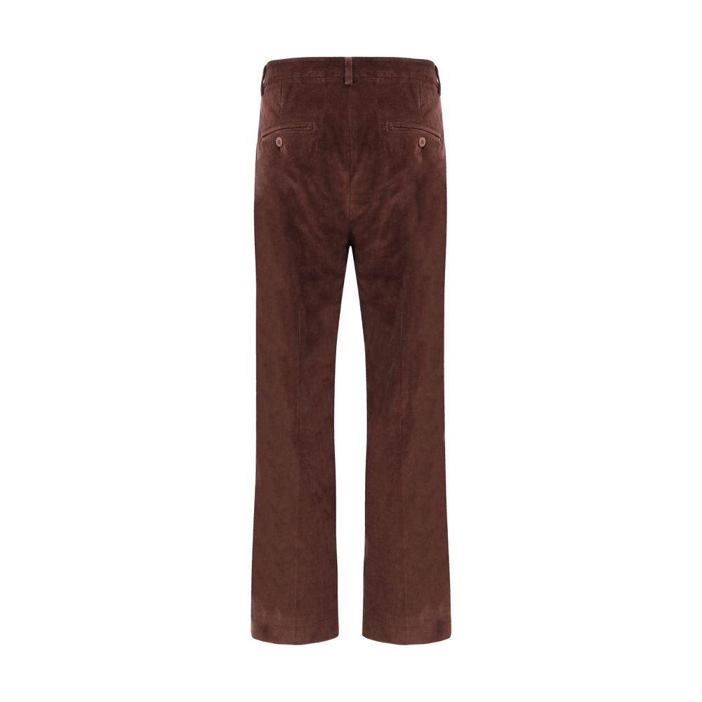 Bordeaux Cotton Cropped Pants