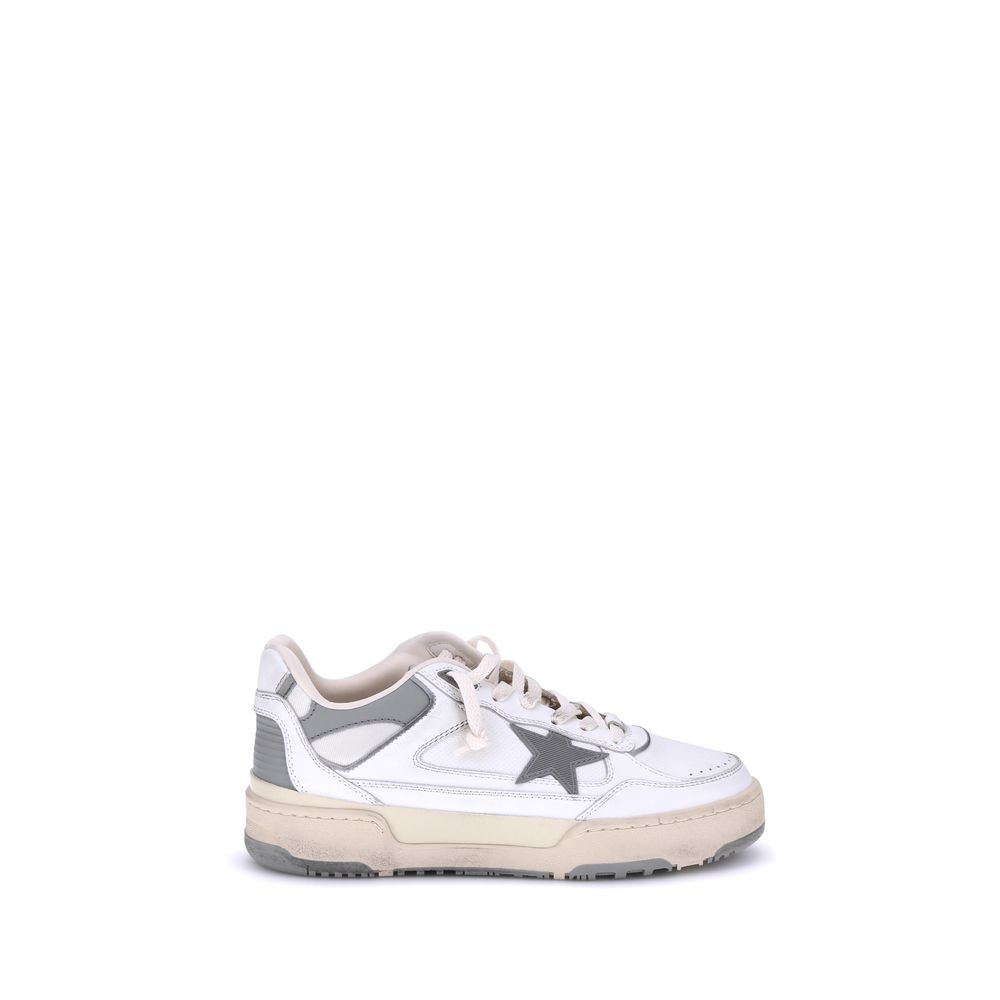 Gray Calf Leather Bos Taurus Chunky Sneakers - ventzia