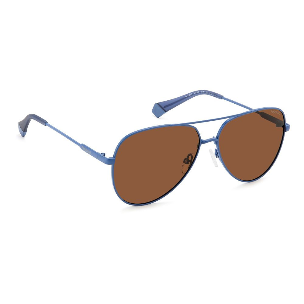 Blue Stainless Steel Sunglasses