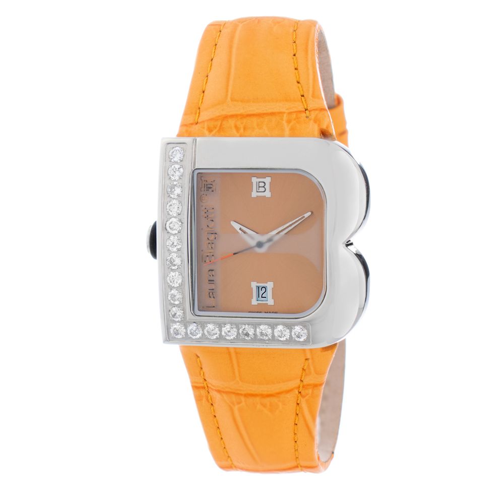 Orange Leather Dress Watch - ventzia