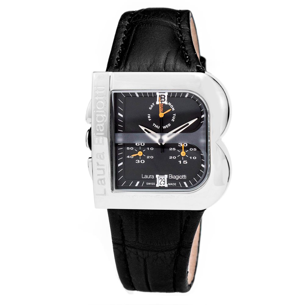 Black Leather Dress Watch - ventzia