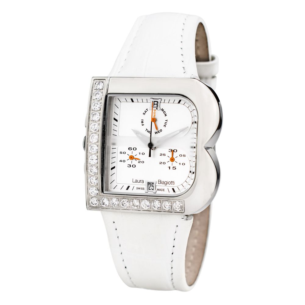 White Leather Dress Watch - ventzia