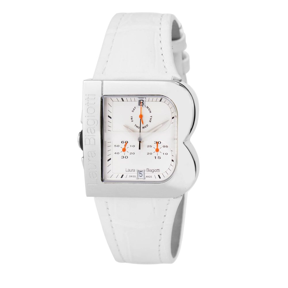 White Leather Dress Watch - ventzia