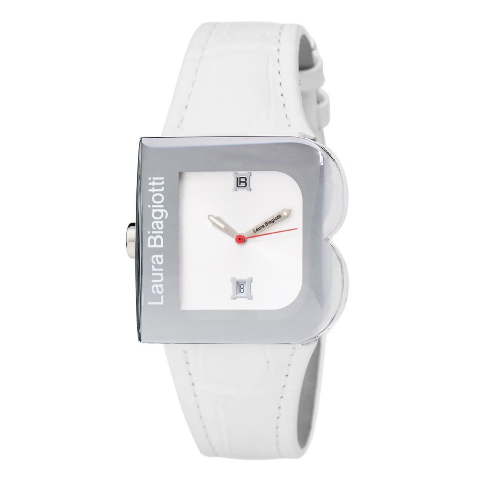White Leather Dress Watch - ventzia