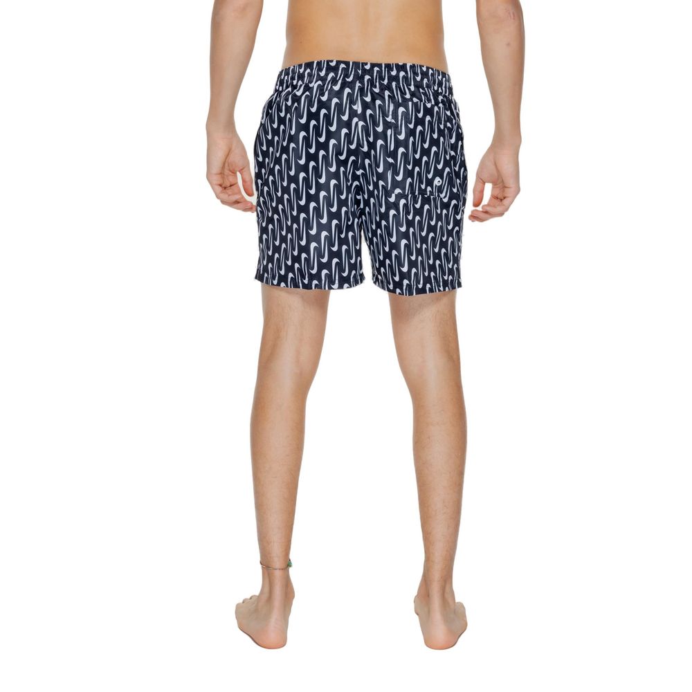 Black Polyester Swim Shorts - ventzia