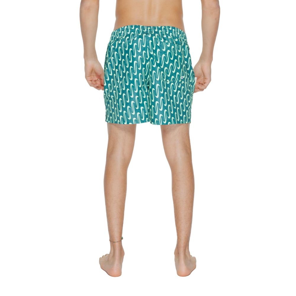 Bicolor Polyester Swim Shorts - ventzia