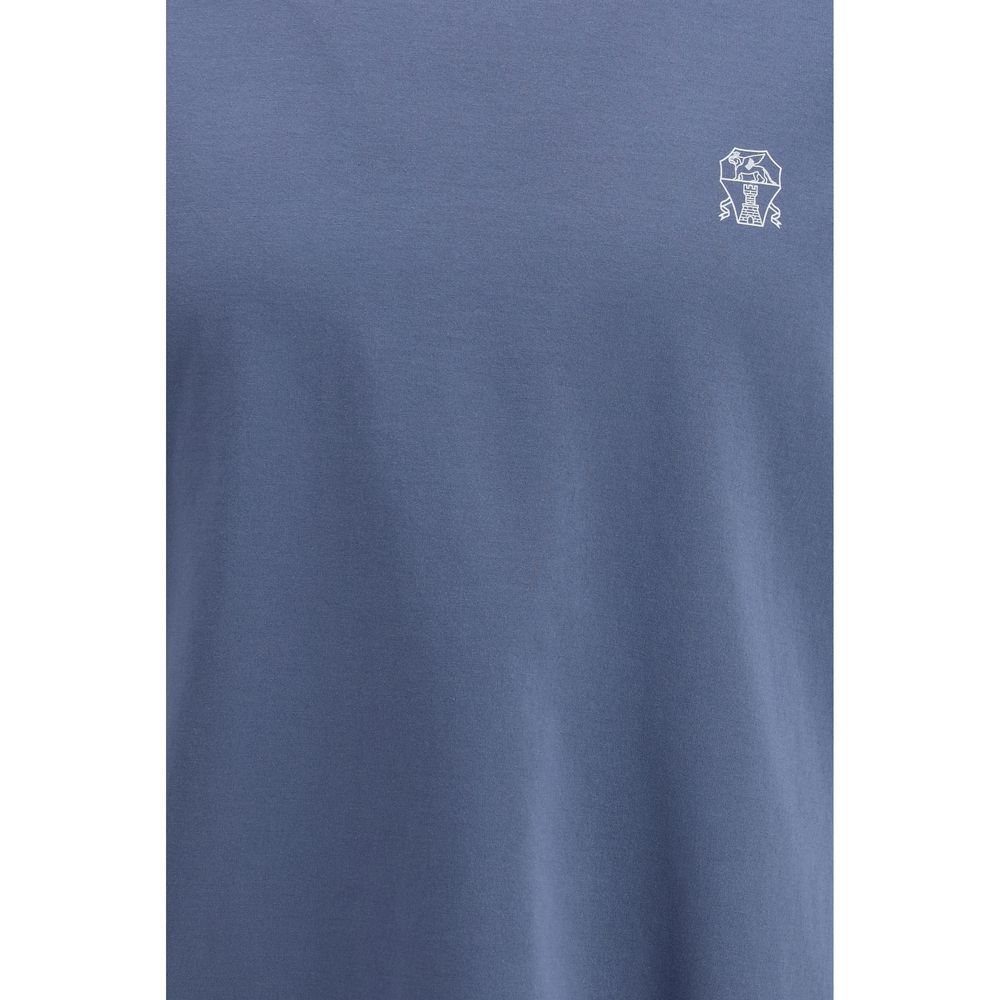 Blue Cotton T-Shirt - ventzia