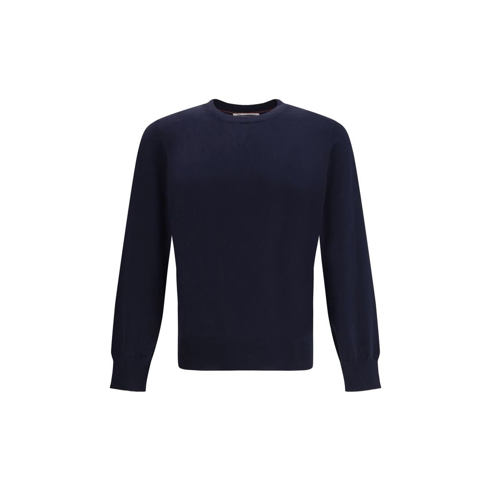 Blue Cotton Sweatshirt - ventzia