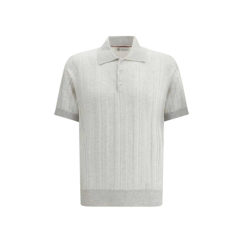 Gray Cotton Polo Shirt - ventzia