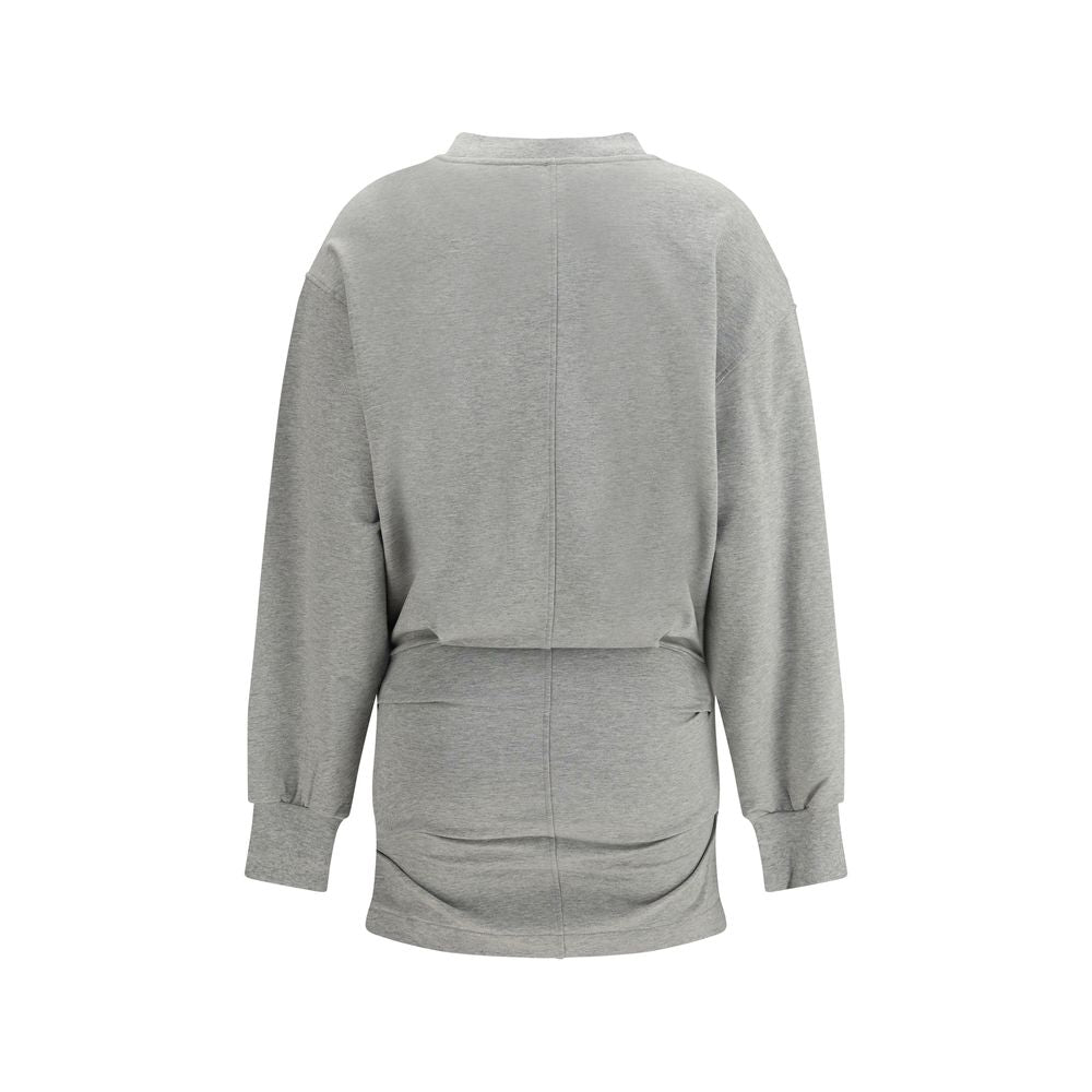 Gray Cotton Casual Dress - ventzia