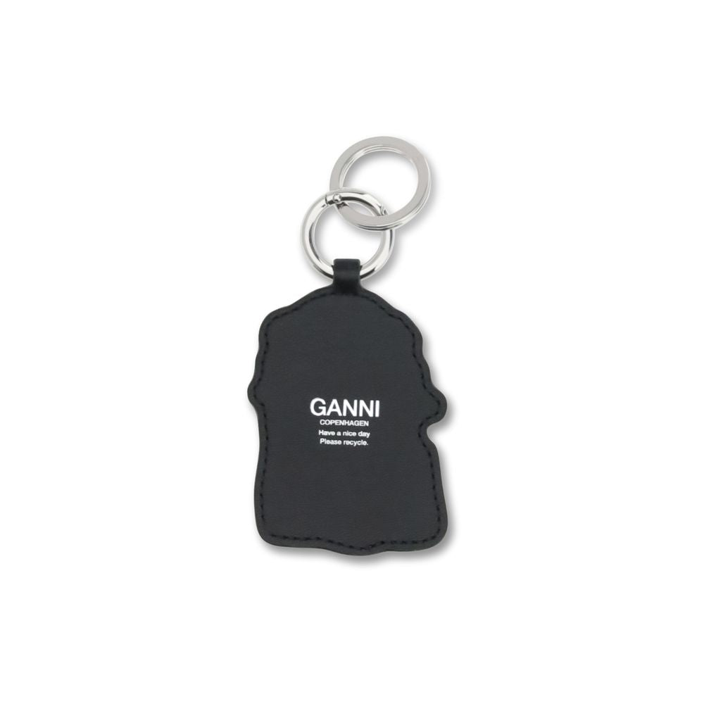 White Recycled Leather Keychain - ventzia