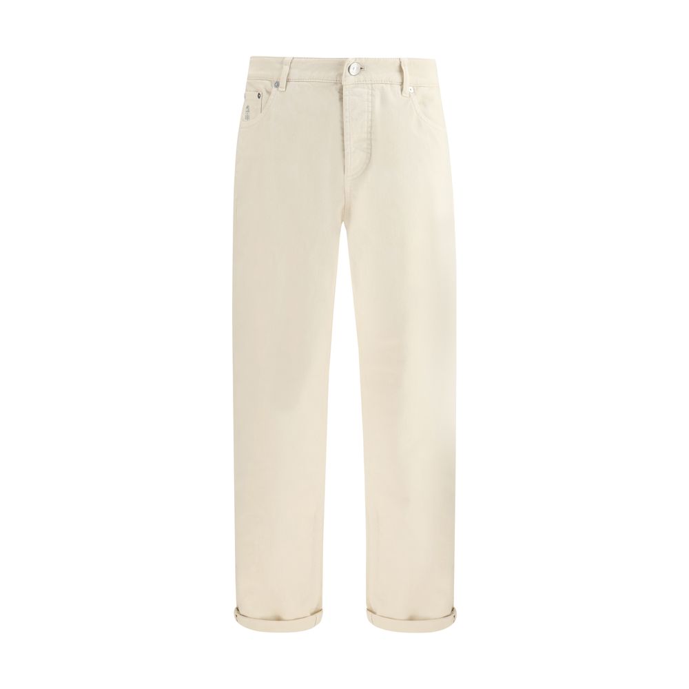 White Cotton High-Waisted Jean - ventzia
