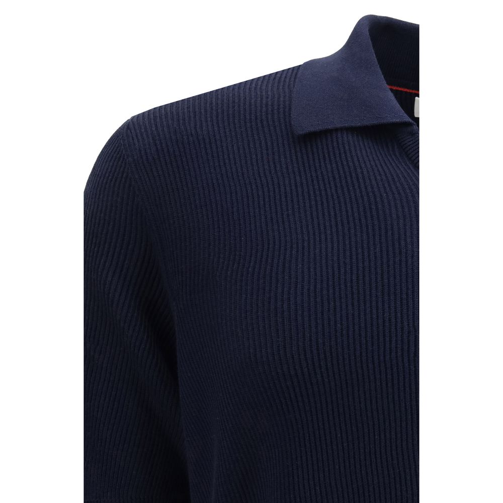 Blue Cotton Dress Shirt - ventzia
