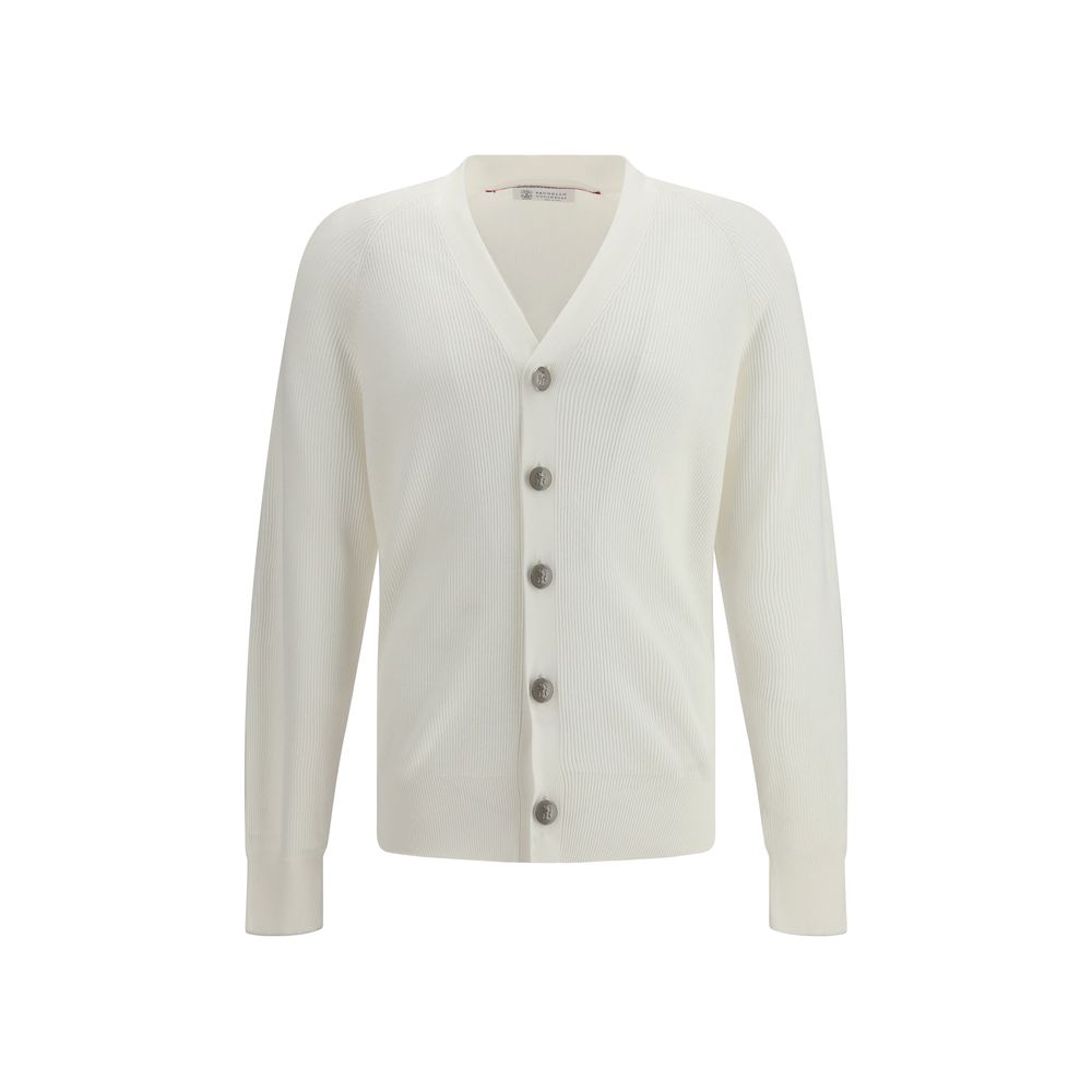 White Cotton Cardigan - ventzia
