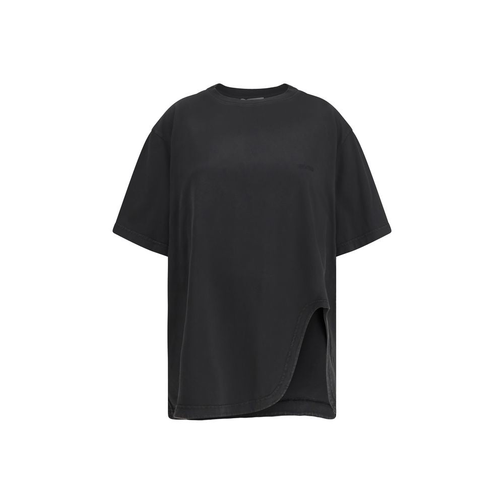 Black Cotton T-Shirt - ventzia
