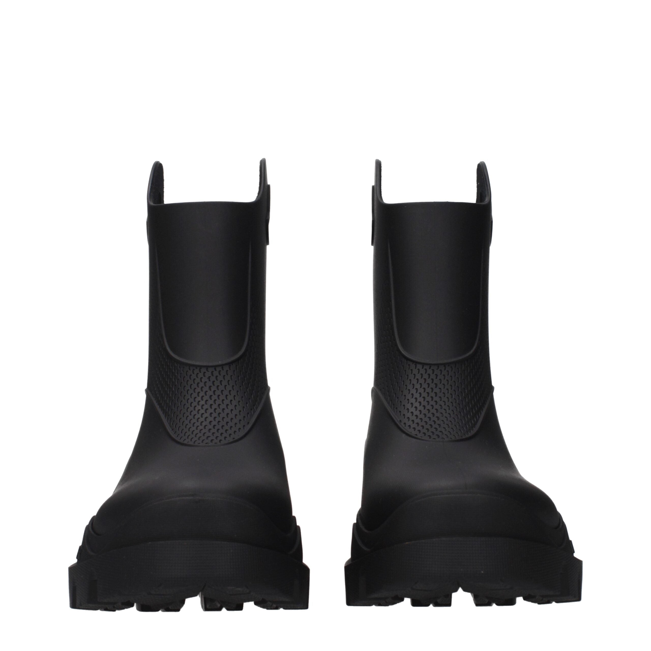 Black Cotton Ankle Boots - ventzia