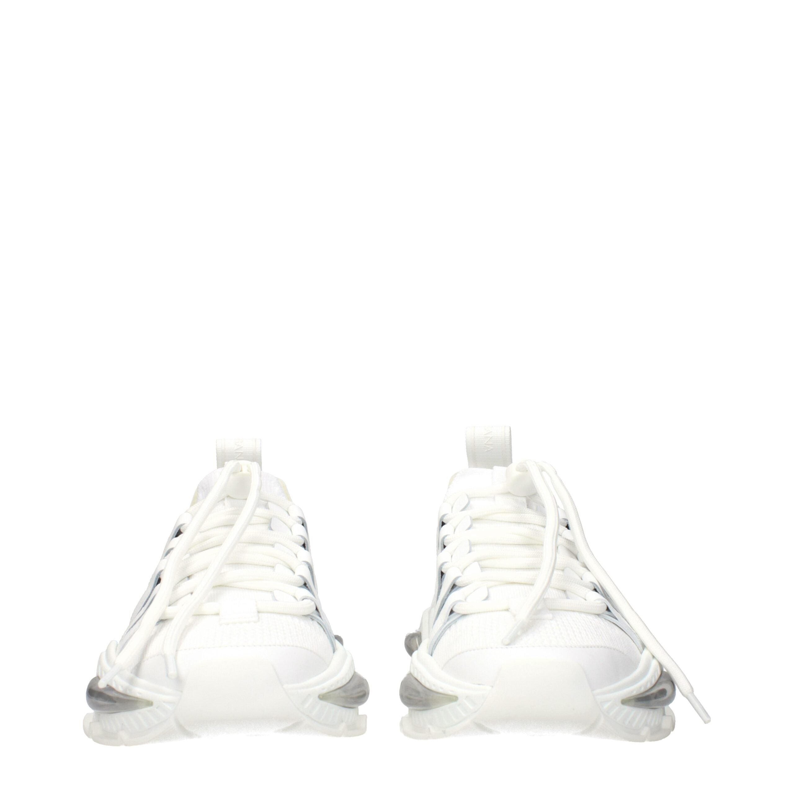 White Fabric Athletic Sneakers - ventzia
