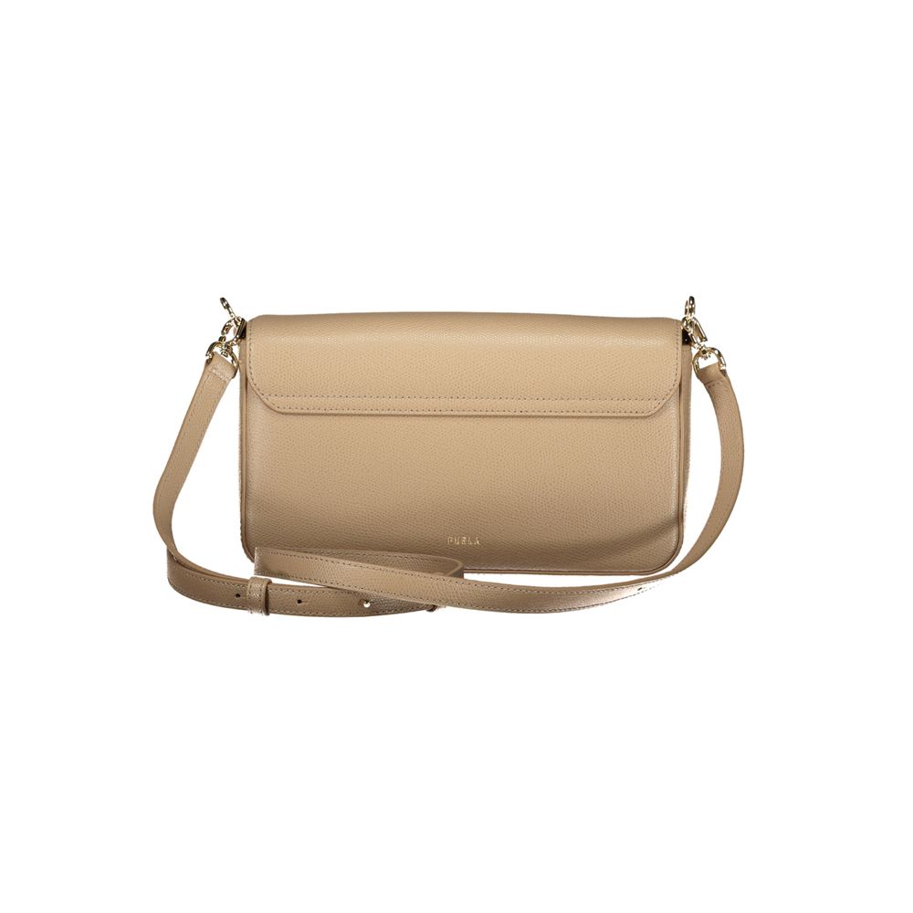 Beige Leather Women Bag - ventzia