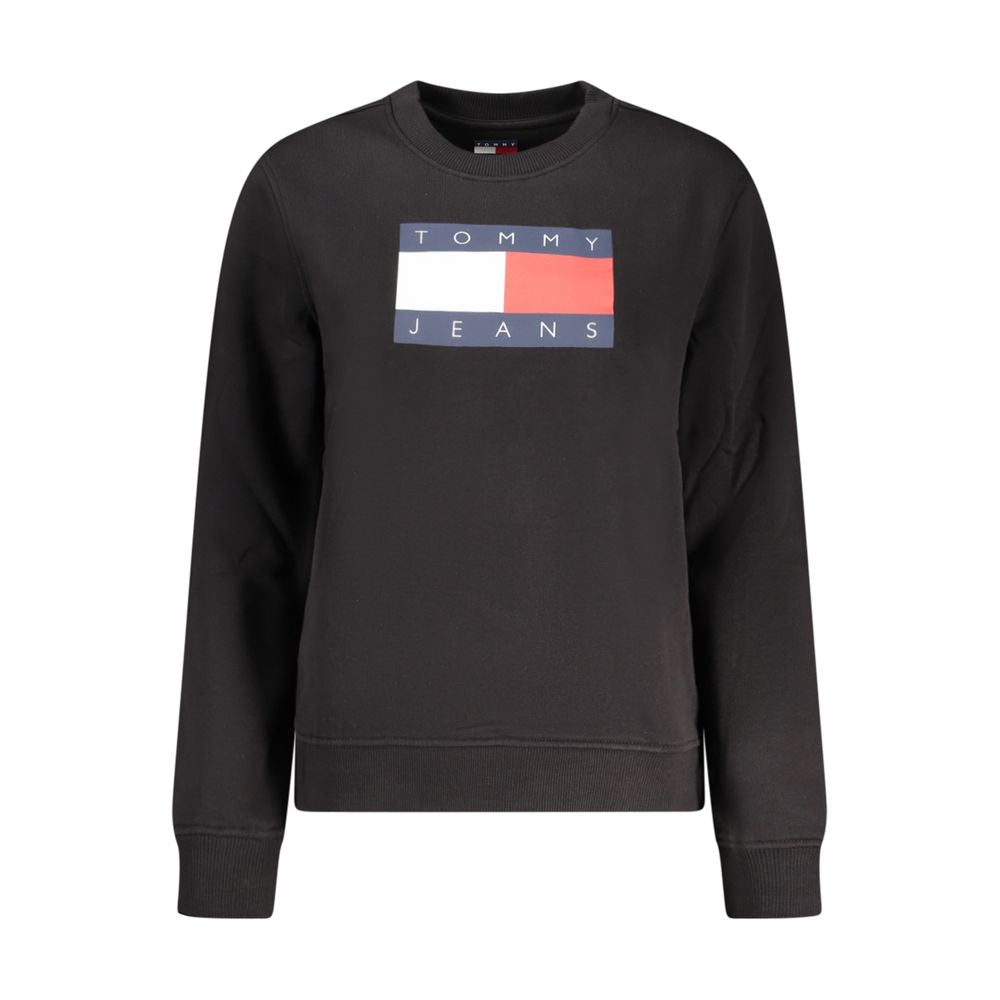 Black Cotton Women Sweatshirt - ventzia