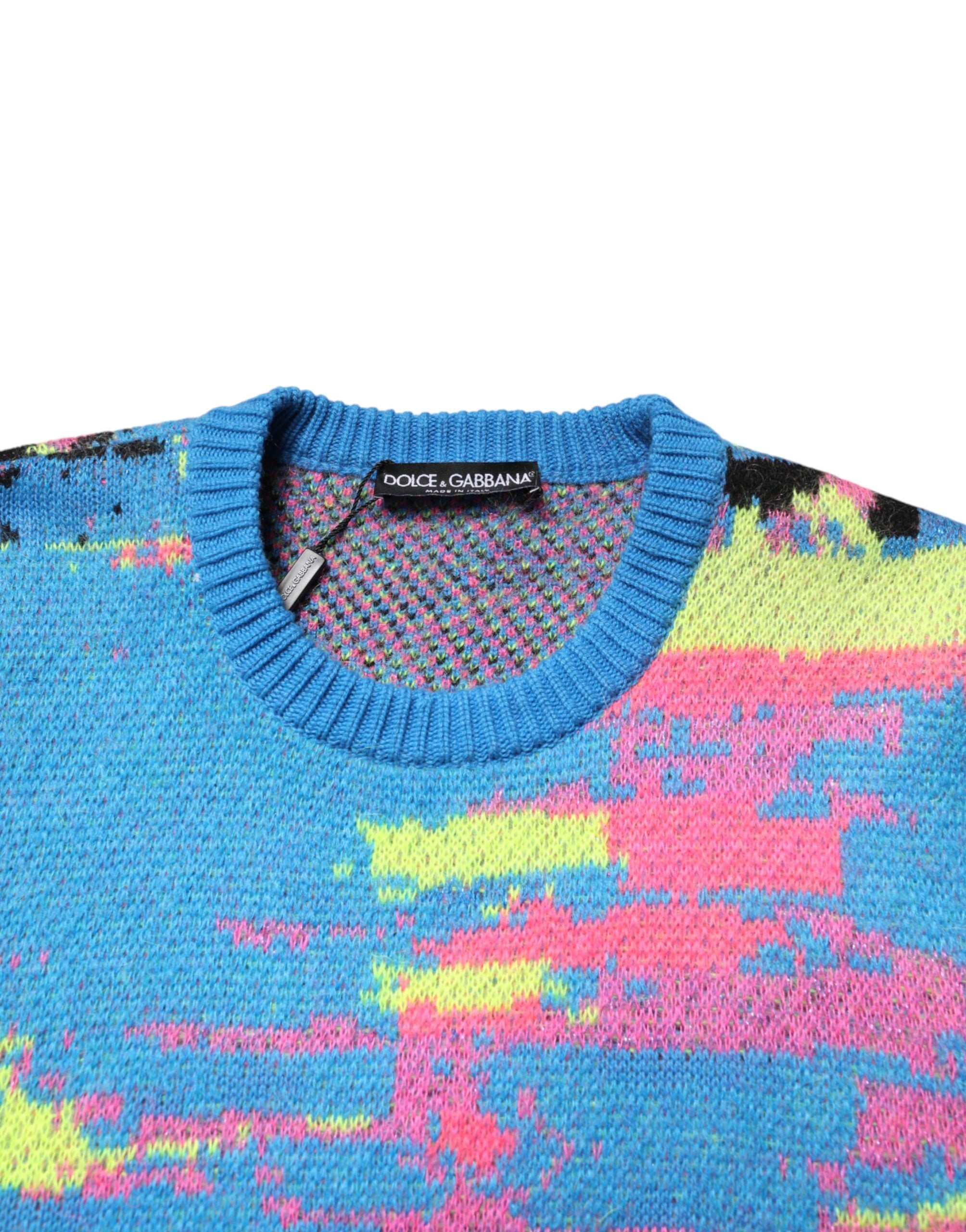 Multicolor Men Crew Neck Pullover Sweater - ventzia