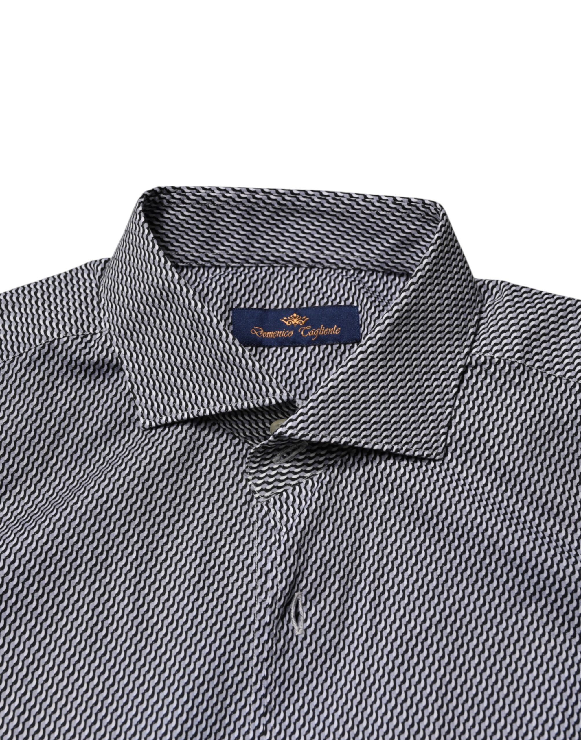 Gray Patterned Long Sleeves Dress Shirt - ventzia