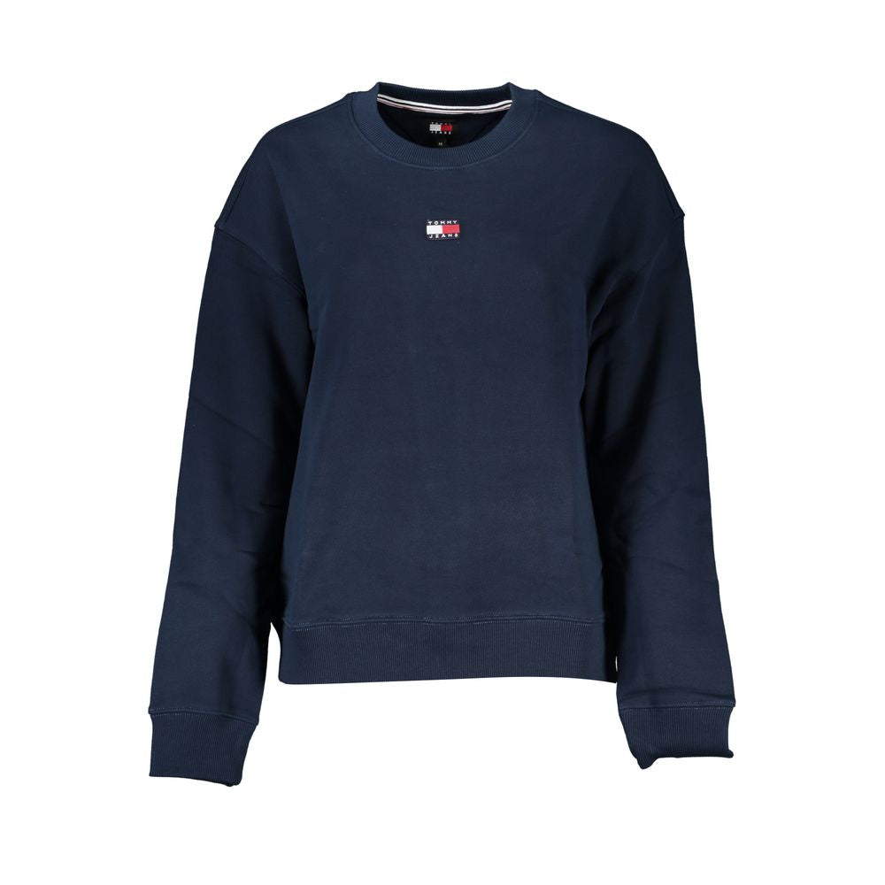 Blue Cotton Women Sweatshirt - ventzia