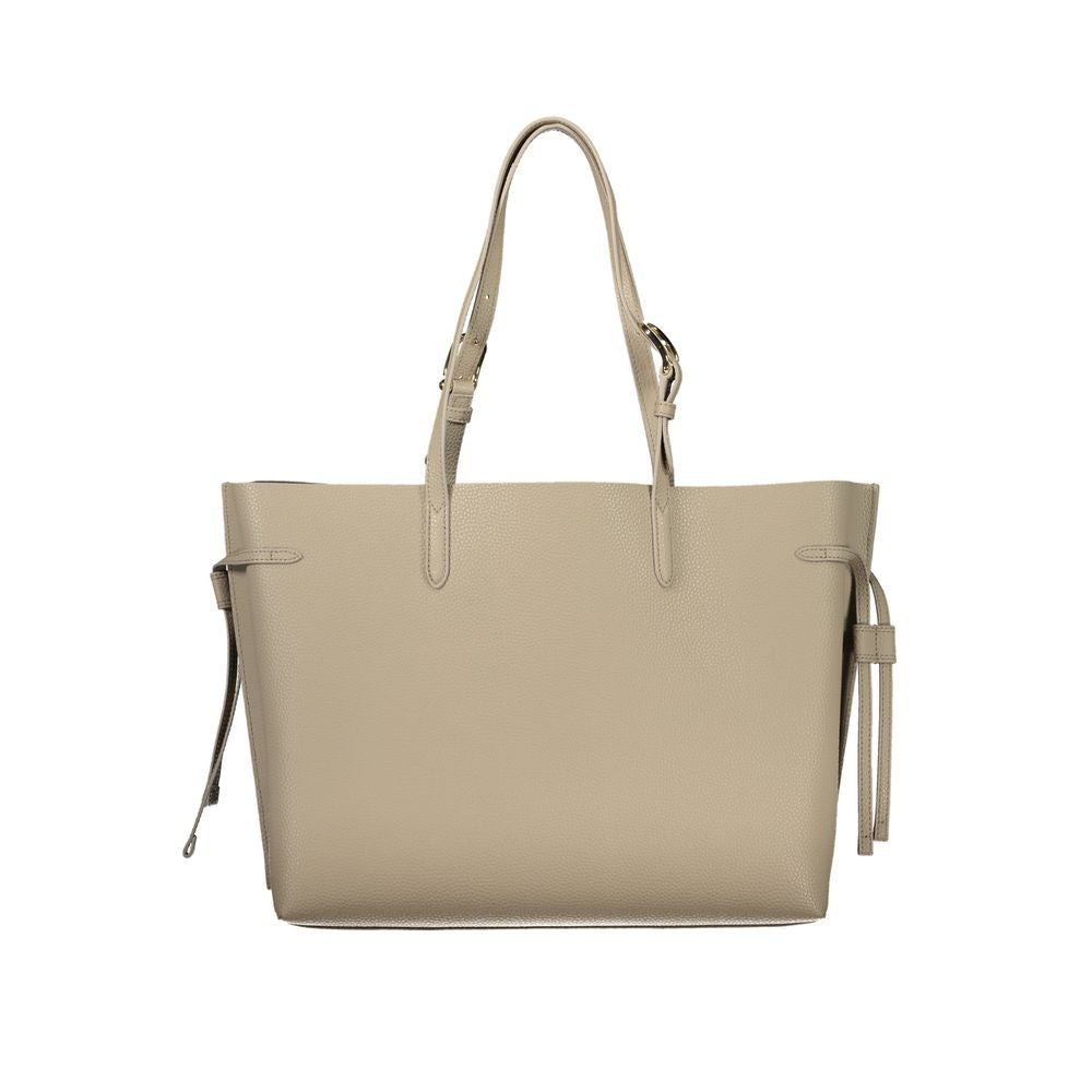 Beige Leather Women Handbag - ventzia