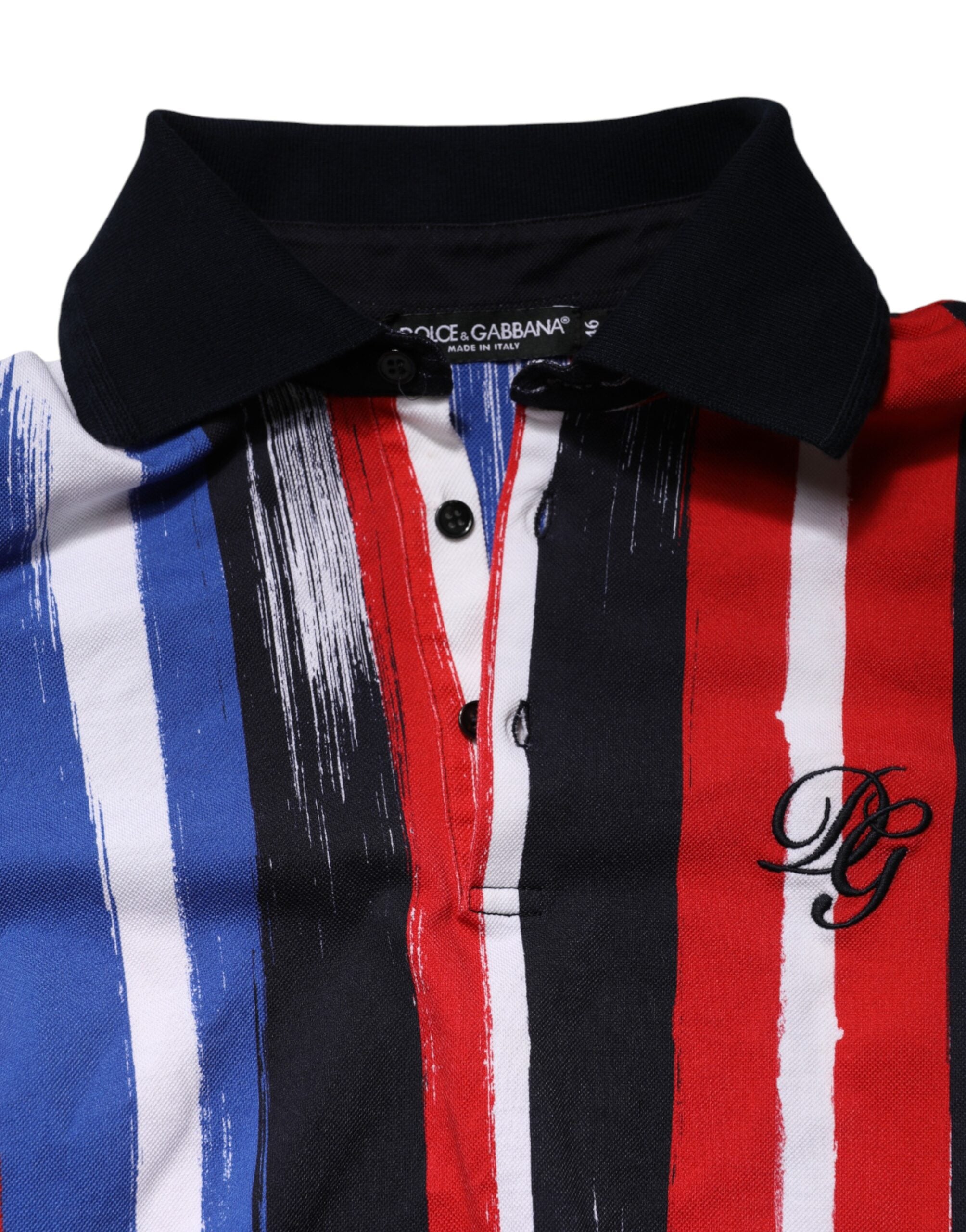 Multicolor Stripes Cotton Men Polo T-shirt - ventzia