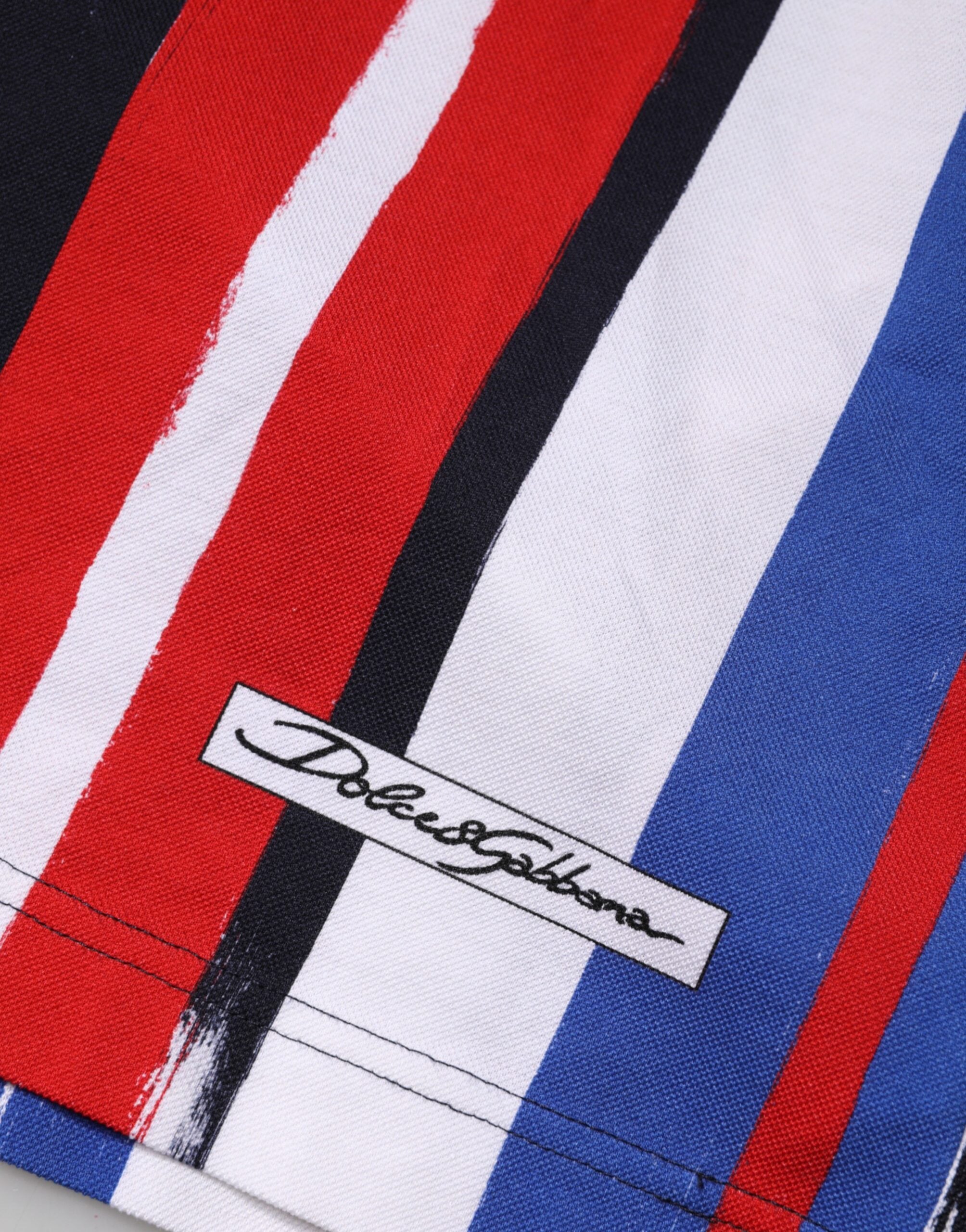 Multicolor Stripes Cotton Men Polo T-shirt - ventzia