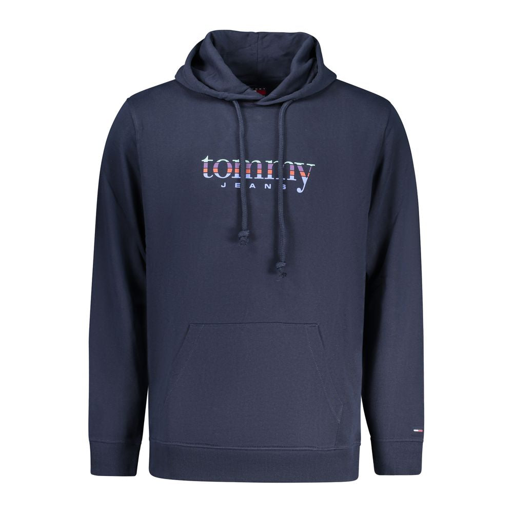 Blue Cotton Men Hoodie - ventzia