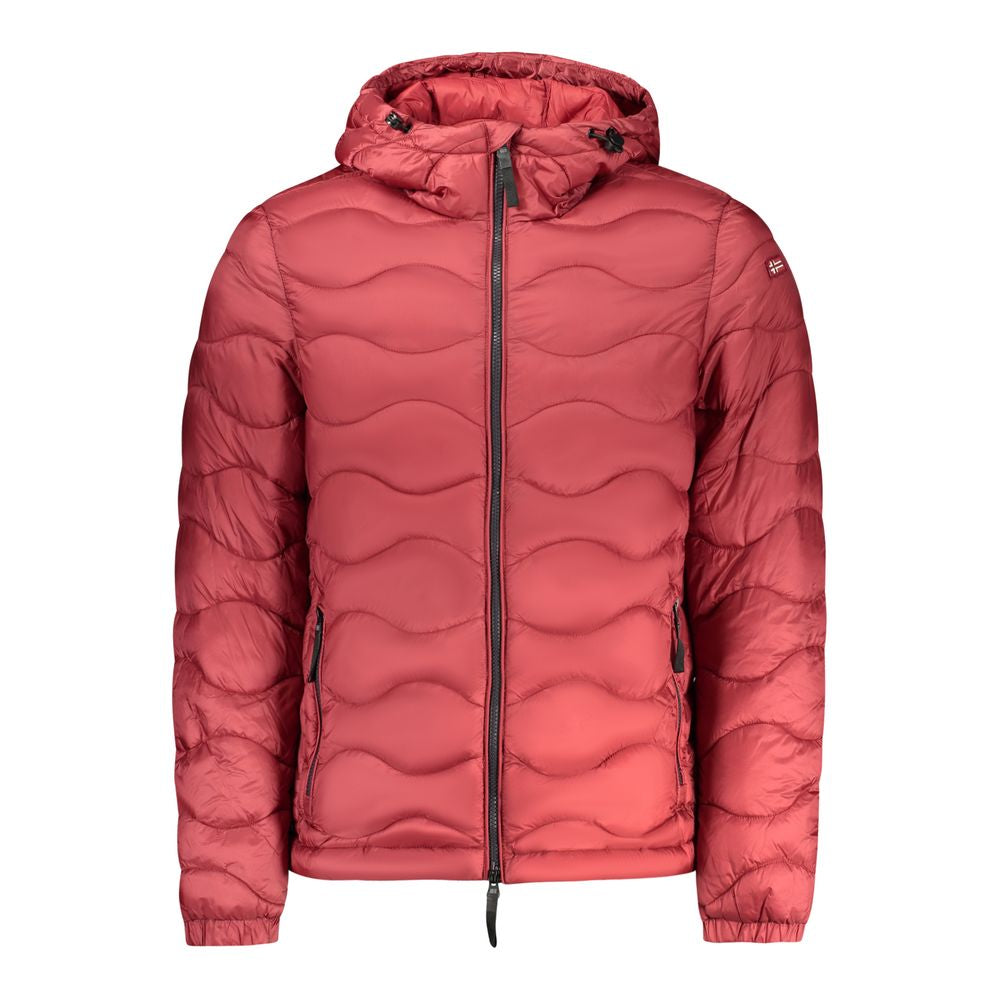 Red Polyamide Men's Jacket - ventzia
