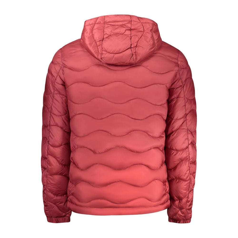 Red Polyamide Men's Jacket - ventzia