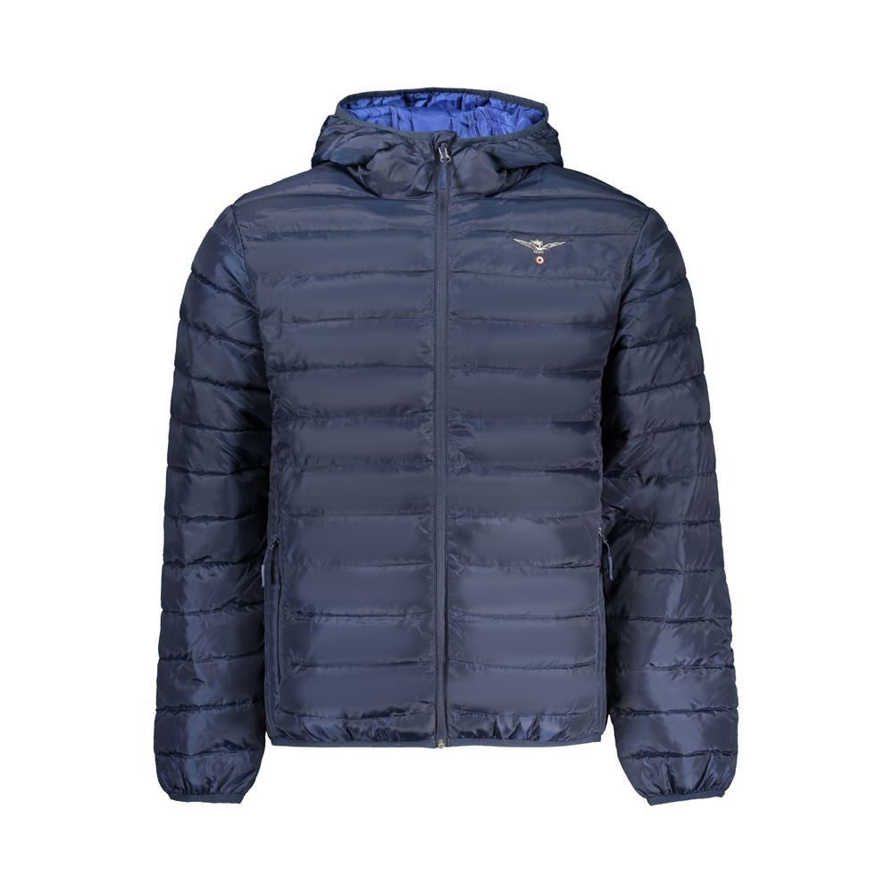Blu Polyester Men's Jacket - ventzia