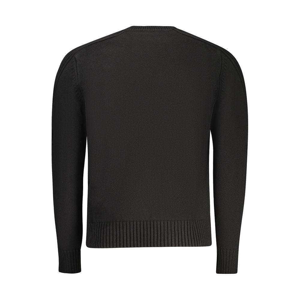 Black Cotton Men Sweater - ventzia
