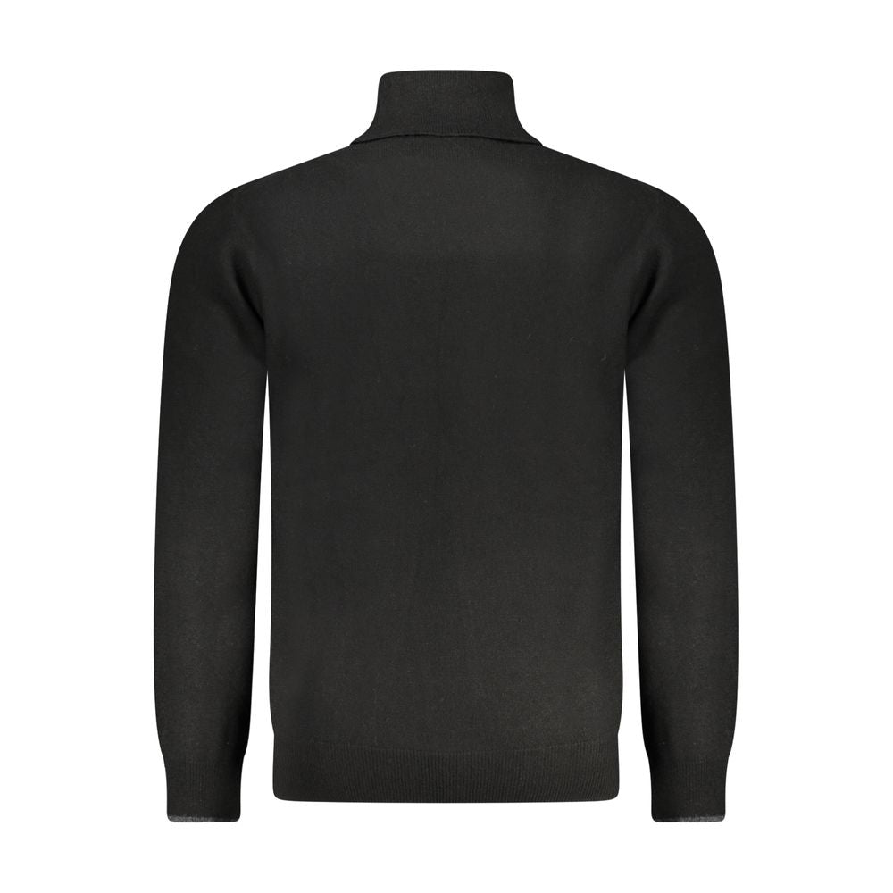 Black Polyamide Men Sweater - ventzia