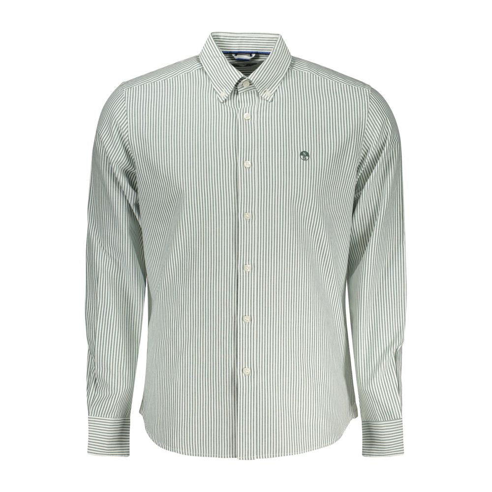 Green Cotton Men Shirt - ventzia