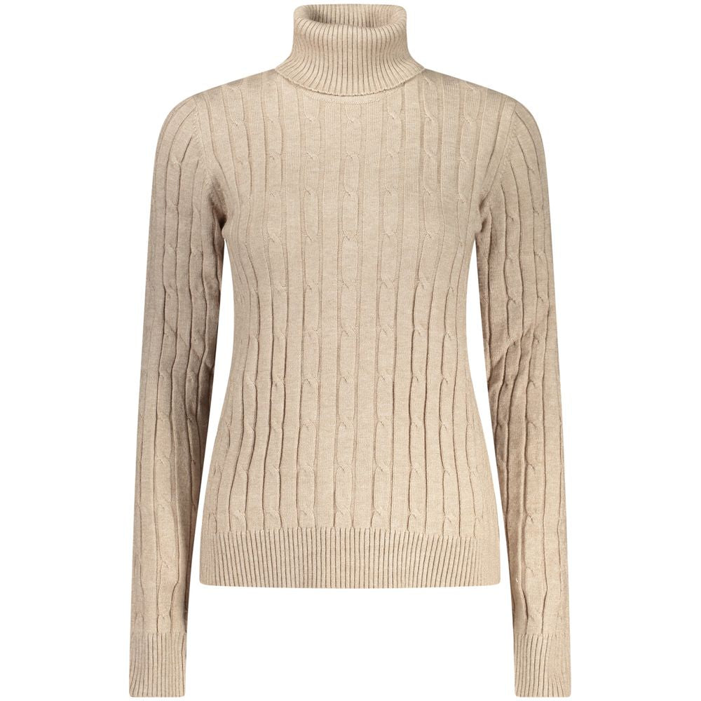 Beige Viscosa Women Sweater - ventzia