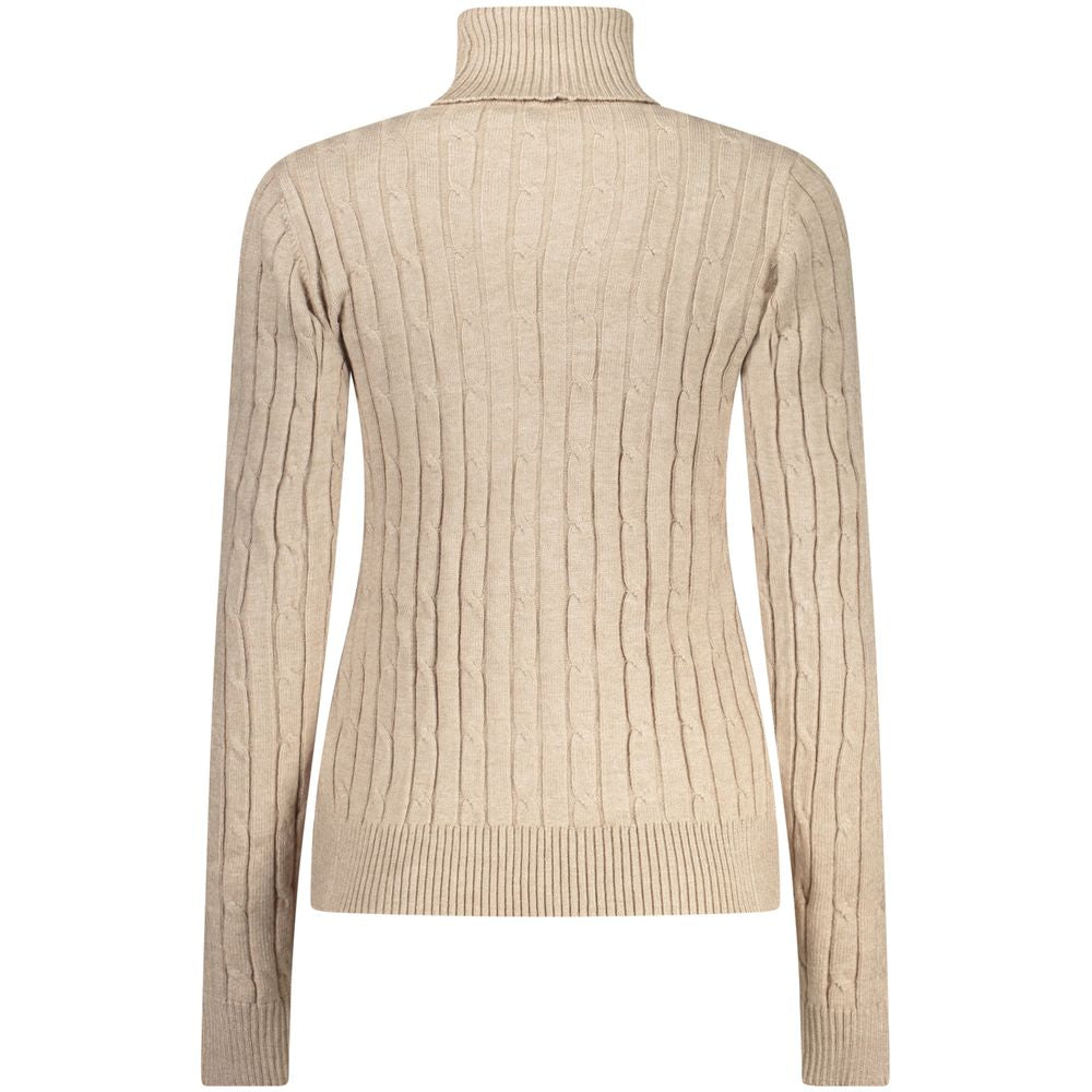Beige Viscosa Women Sweater - ventzia